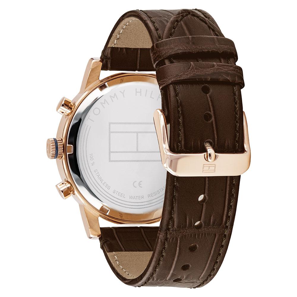 Tommy Hilfiger Multi-function Brown Leather Men's Watch 1710400