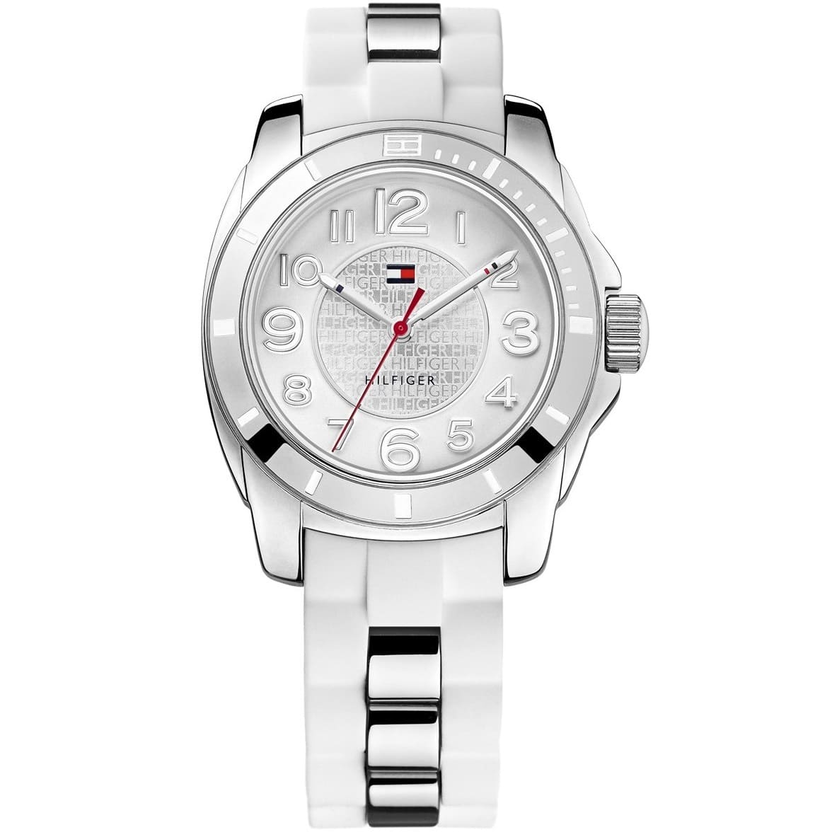 Tommy Hilfiger K2 Silver Dial White Ladies Watch 1781306