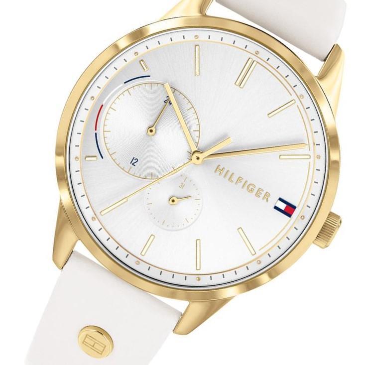 Tommy Hilfiger Brooklyn Silver Dial Leather Strap Ladies Watch 1782018