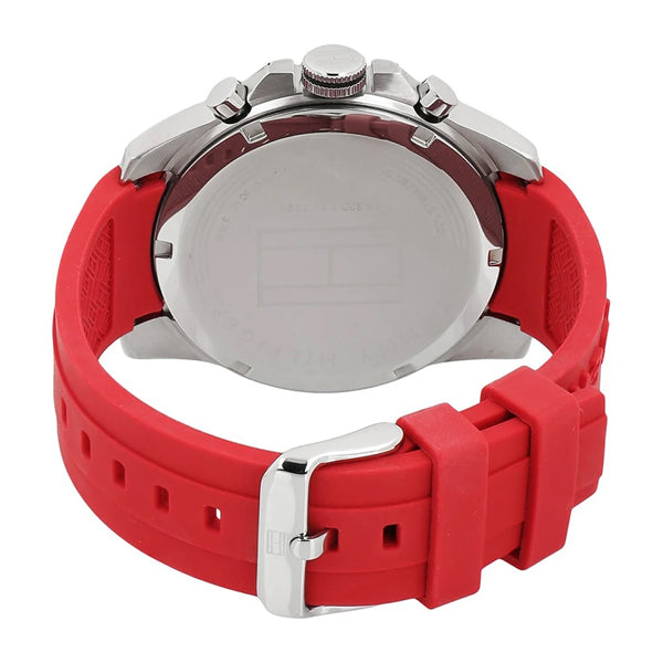 Tommy Hilfiger Men's Red Silicone Sports Watch 1791351