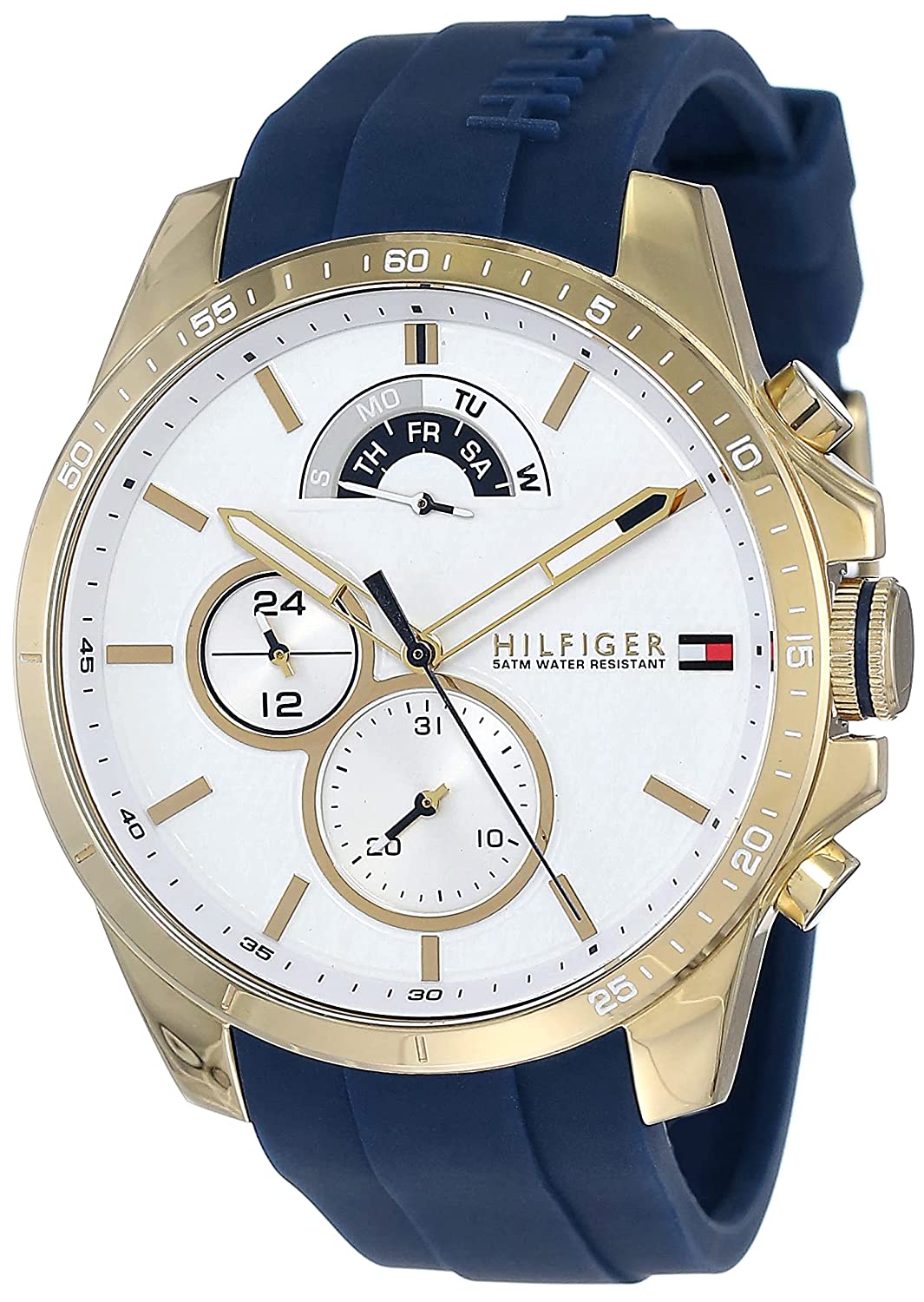 Tommy Hilfiger Quartz Analog White Dial 48mm Men’s Watch 1791353