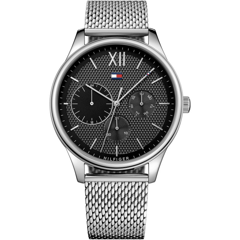 Tommy Hilfiger Black Dial Mesh Men's Watch 1791415