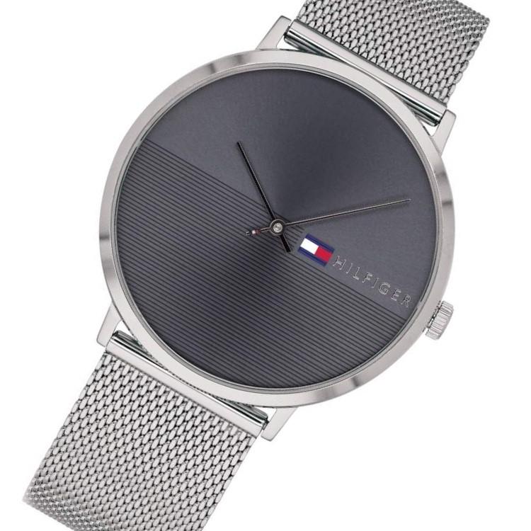 Tommy Hilfiger Men's Silver Mesh Watch 1791465