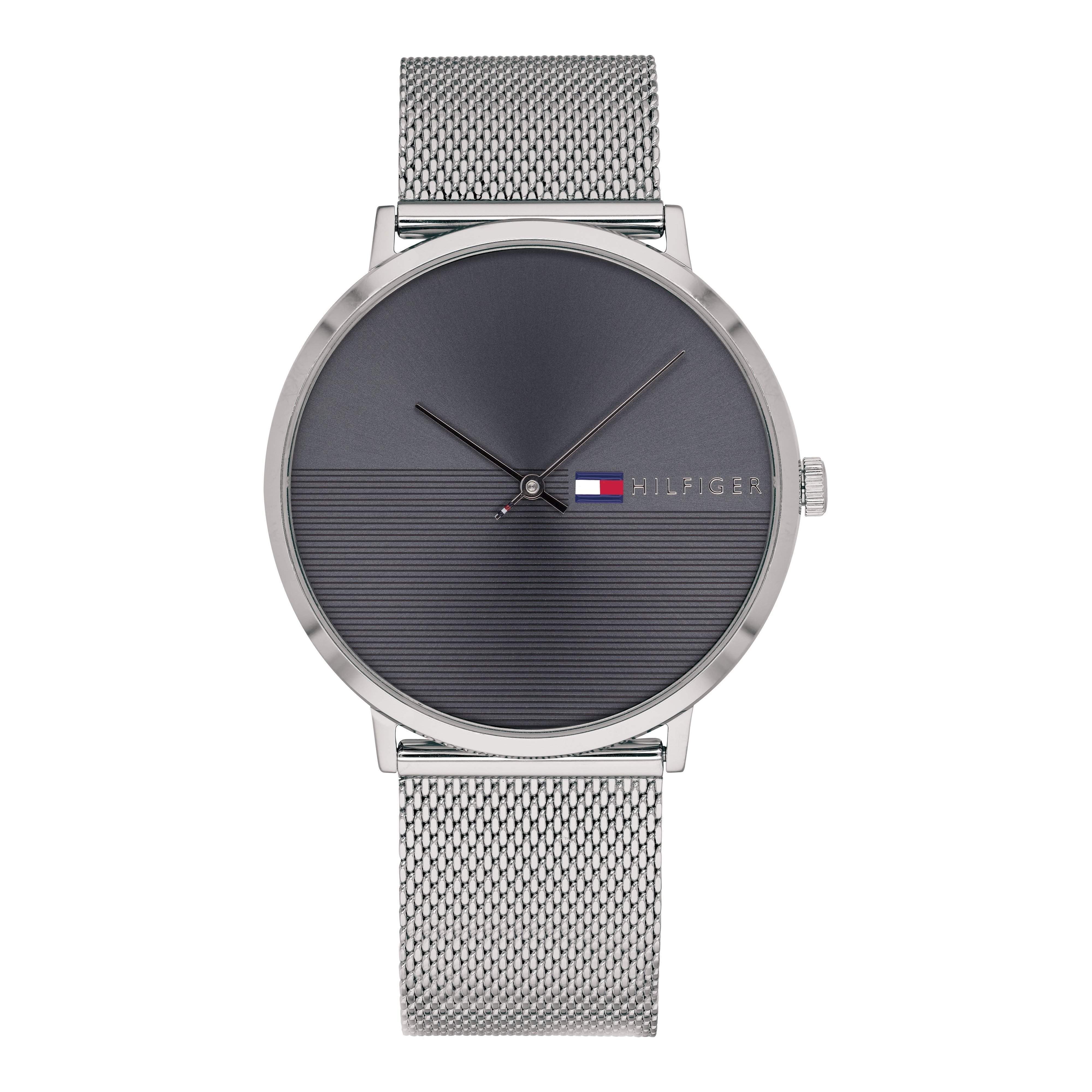 Tommy Hilfiger Men's Silver Mesh Watch 1791465