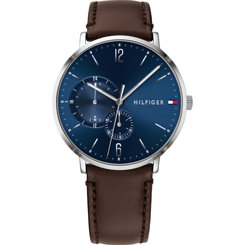 Tommy Hilfiger Blue Dial Leather Strap Men's Watch 1791508