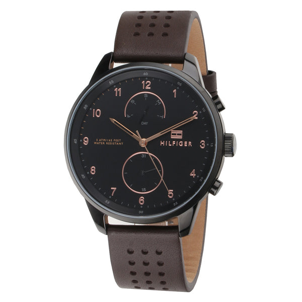 Tommy Hilfiger Modern Brown Leather Men's Watch 1791577