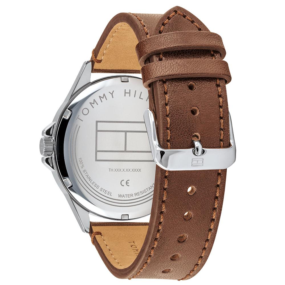 Tommy Hilfiger Multi-function Brown Leather Men's Watch 1791614