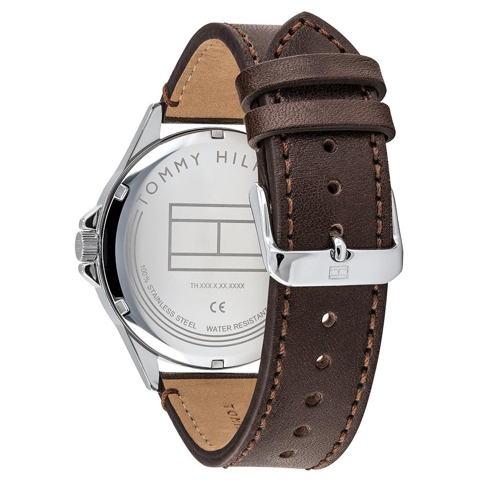 Tommy Hilfiger Multi-function Brown Leather Men's Watch 1791615