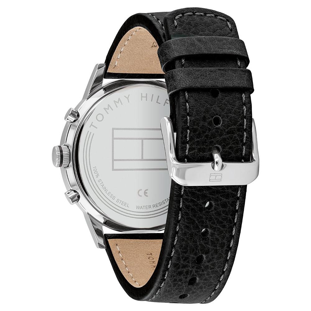 Tommy Hilfiger Multi-function Black Leather Men's Watch 1791630