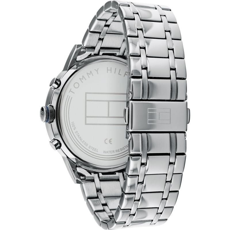 Tommy Hilfiger Silver and Grey Stainless Steel Men's Watch 1791632