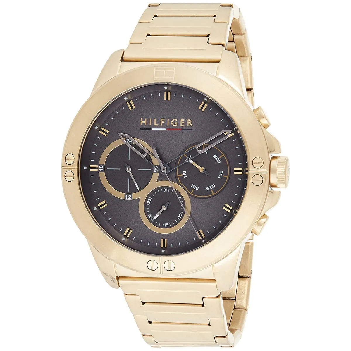 Tommy Hilfiger Mason Grey Dial Gold Men's Watch - 1791891