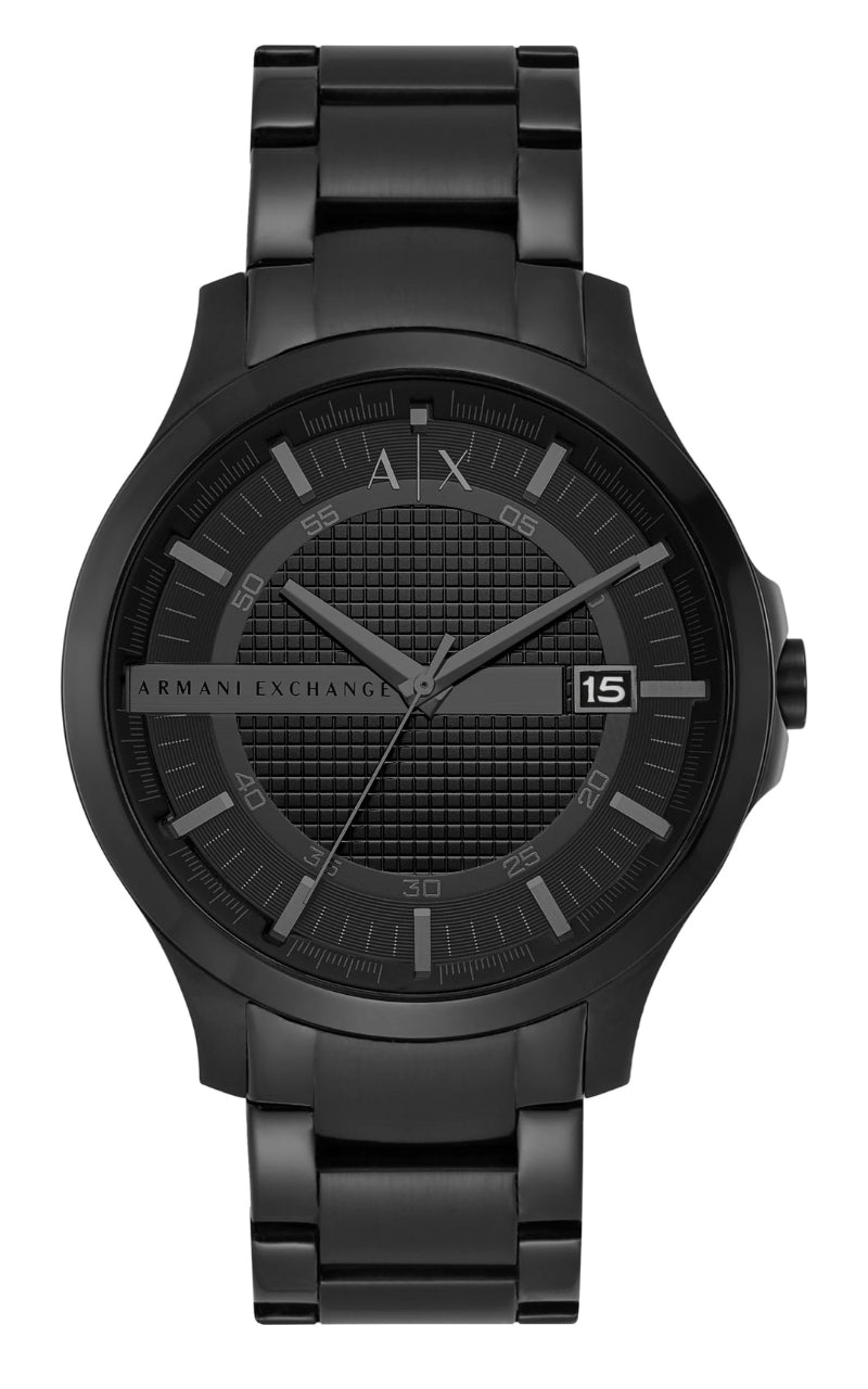 Armani Exchange Hampton Black Dial Black Ion-plated Men's Watch AX2104