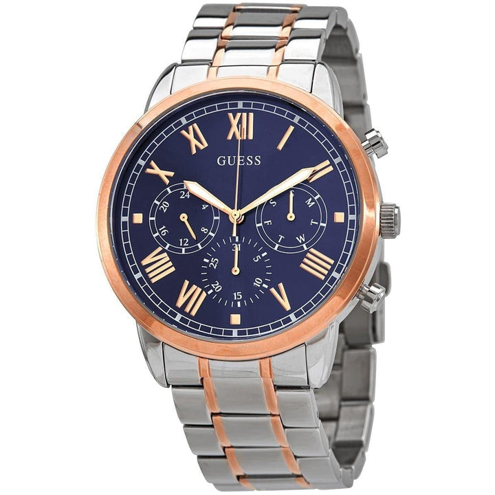 Guess Hendrix Blue Dial Men's Two Tone Watch W1309G4