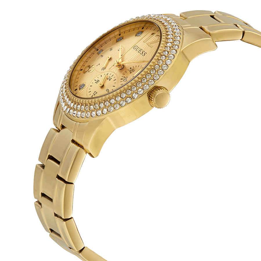 Guess Bedazzle Women's Gold Dial Metal Band Women's Watch W1097L2 - Dawson Watches #3