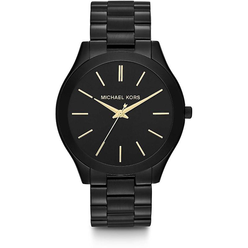 Michael Kors Slim Runway Black Ion-plated Unisex Watch MK3221