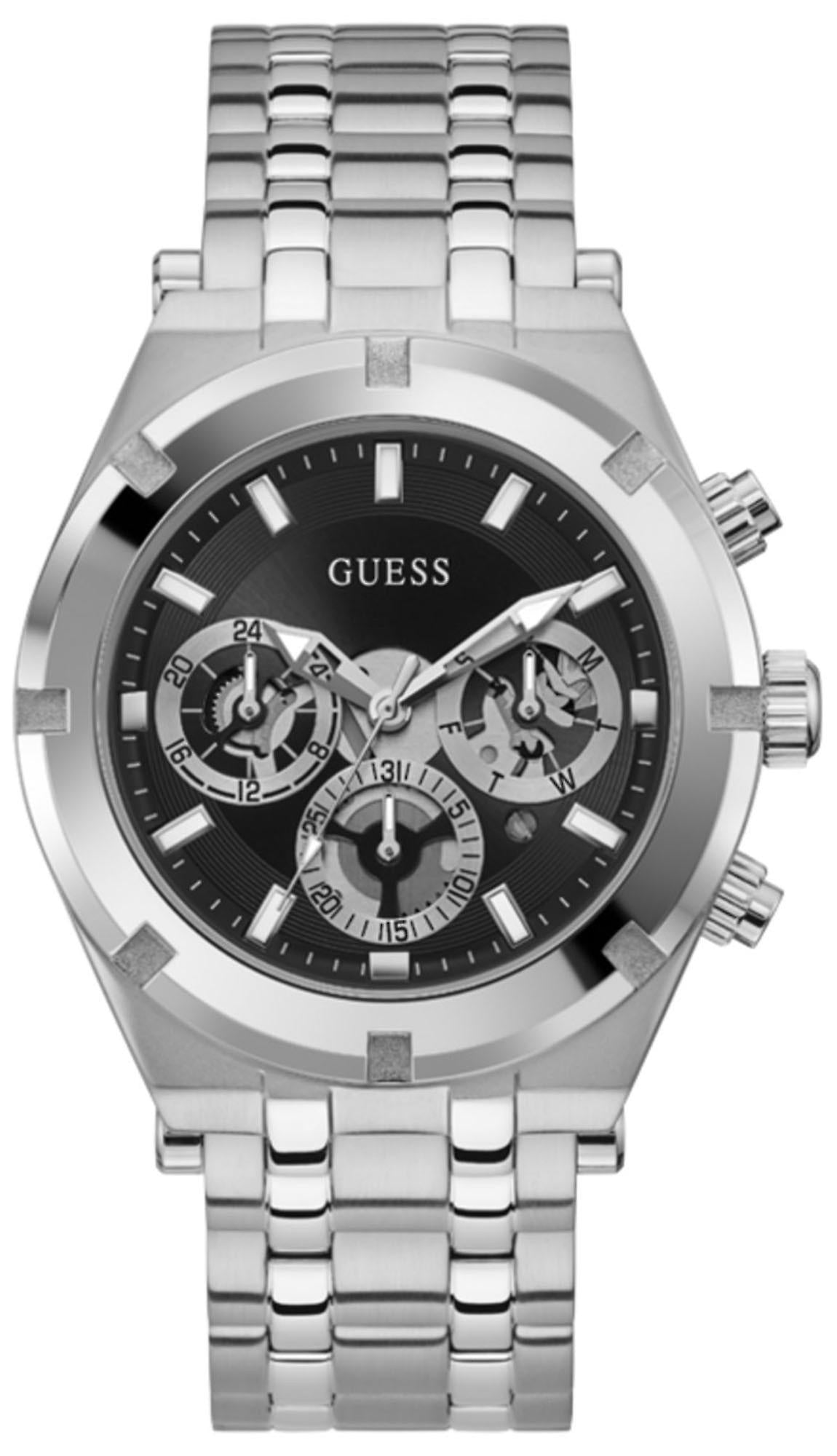 Guess Continental Silver Tone Men's Watch GW0260G1