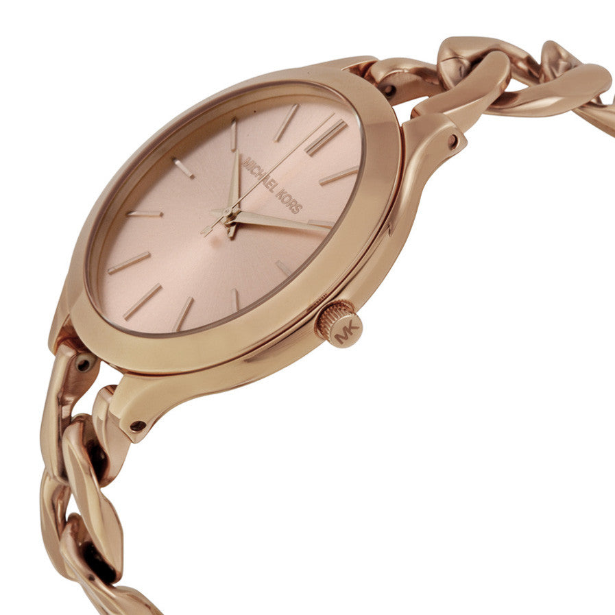 Michael Kors Slim Runway Twist Rose Dial Ladies Watch MK3223