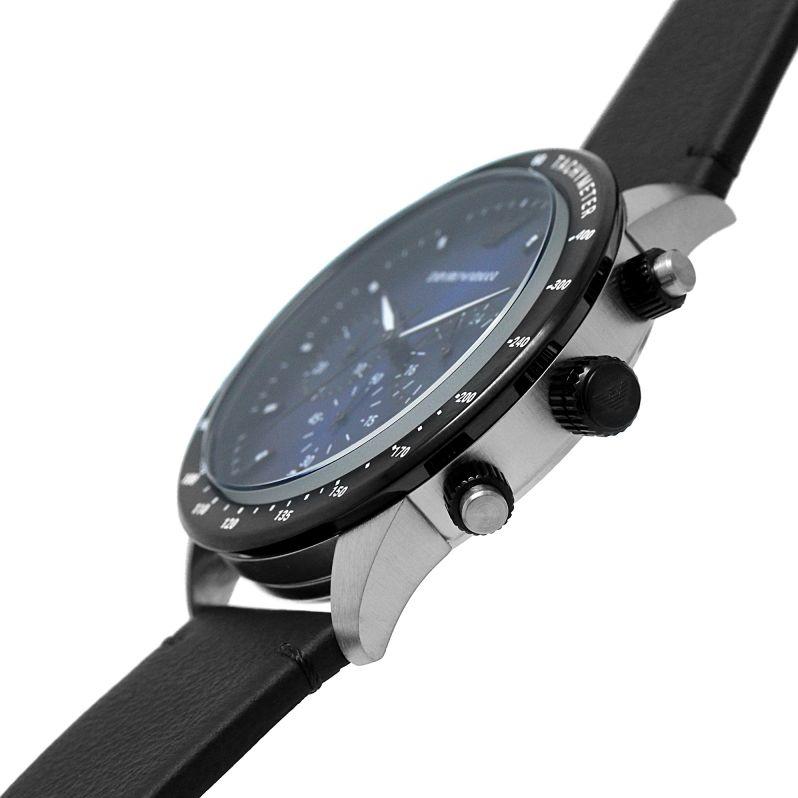 Emporio Armani Chronograph Black Leather Men's Watch AR11522 - Dawson Watches #2