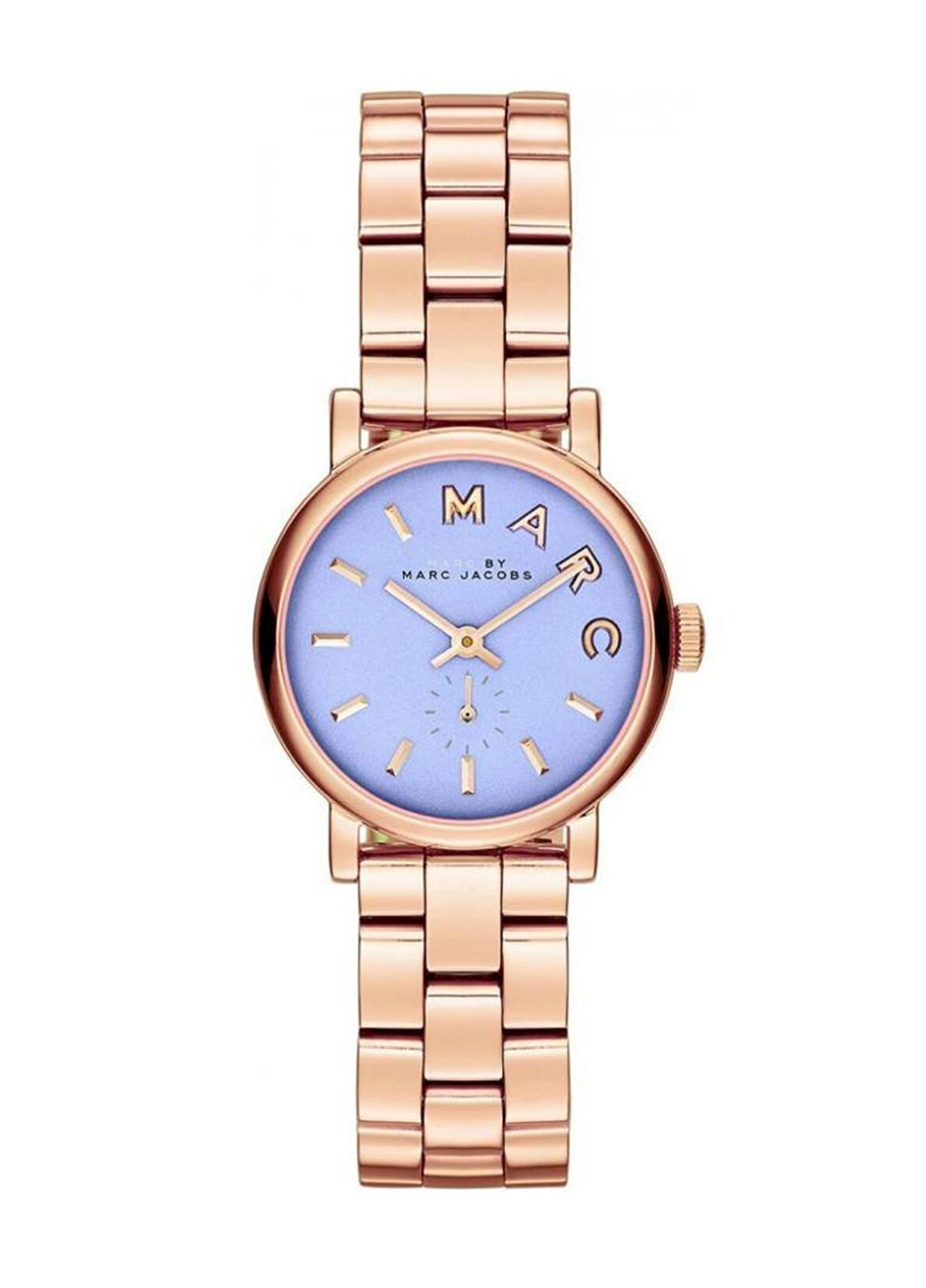 Marc By Marc Jacobs Baker Blue Dial Rose Gold Steel WatchMBM3285