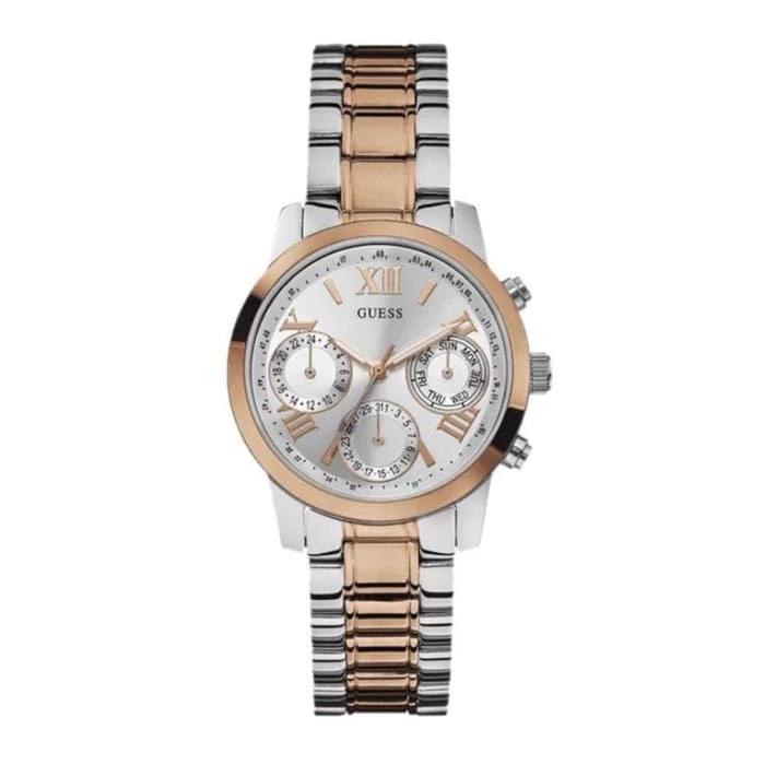 Guess Mini Sunrise Multi-Function Two-Tone Ladies Watch W0448L4