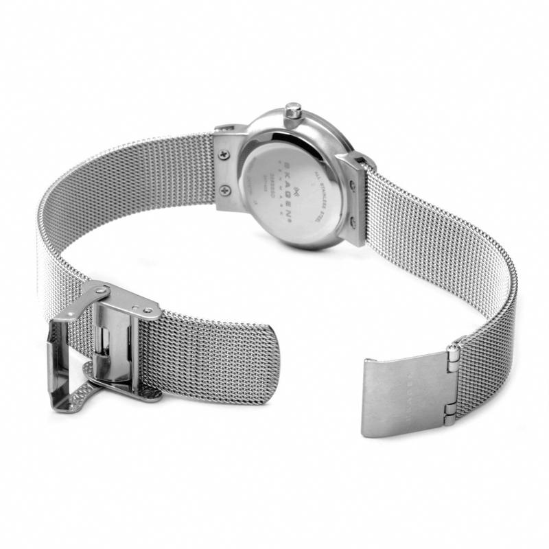 Skagen Classic Chrome Dial Mesh Ladies Watch 358SSSD