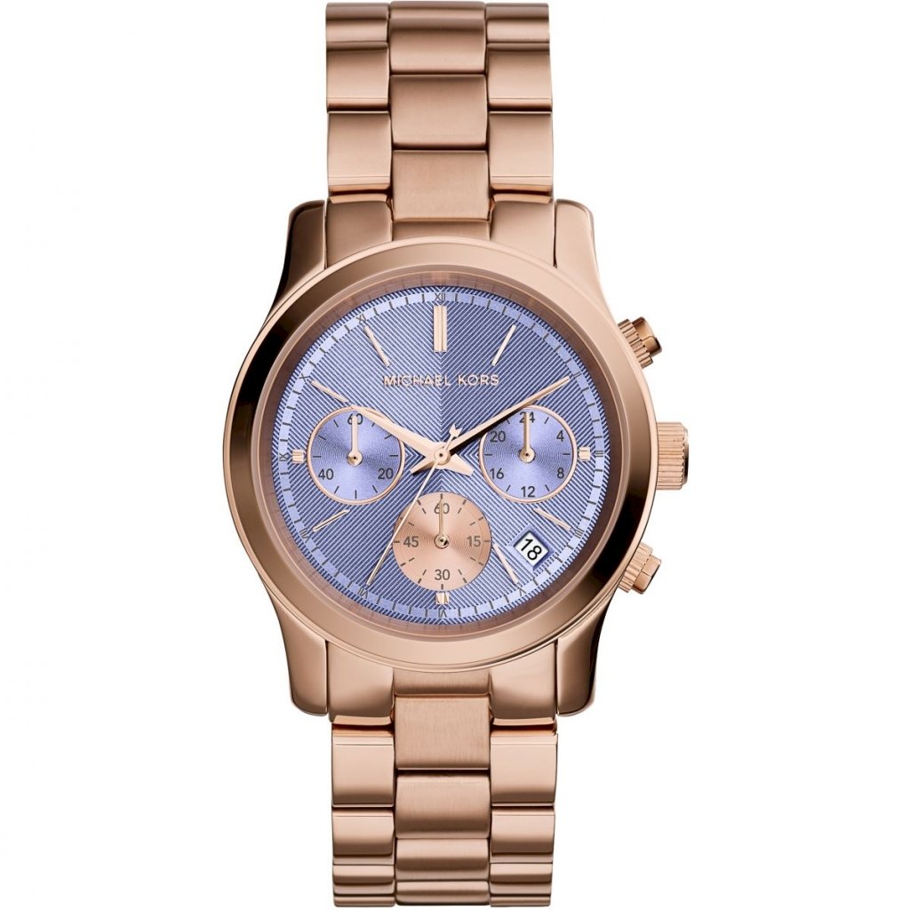 Michael Kors Runway Chronograph Purple Dial Ladies Watch MK6163