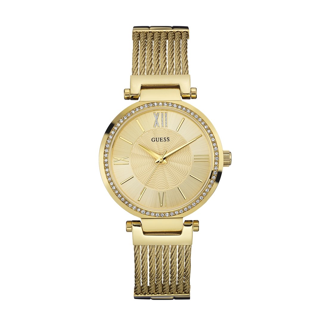 Guess Soho Crystal All Gold Ladies Watch W0638L2