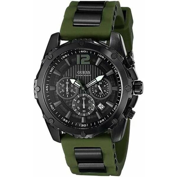 Guess Sport Black Dial Rubber Strap Men's Watch W0167G4