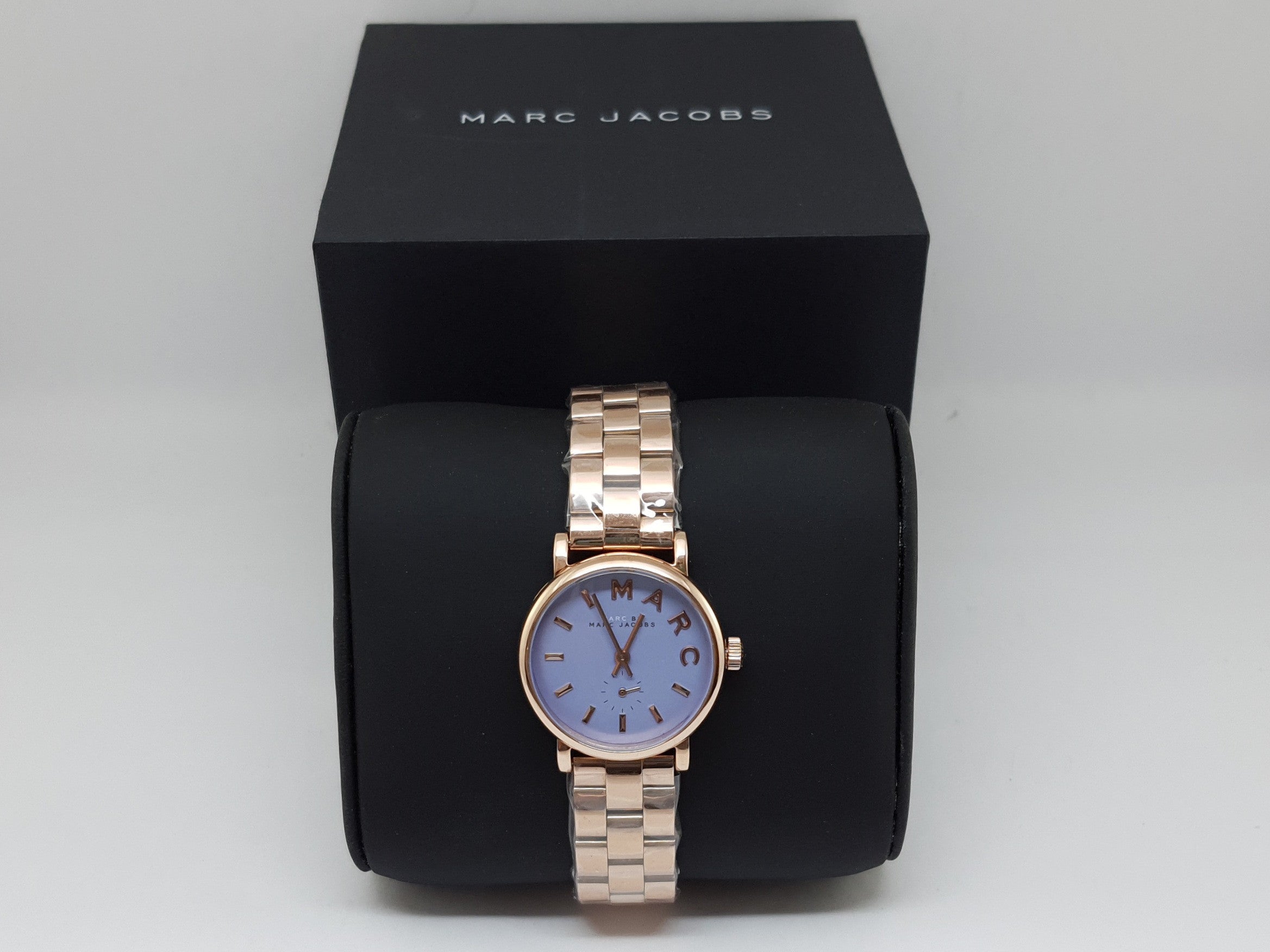 Marc Jacobs Mini Baker Blue Dial Gold 28mm Women's Watch MBM3285