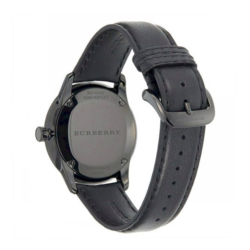 Burberry Men’s Swiss Made Leather Strap Black Dial Men's Watch BU10003 - Dawson Watches #3