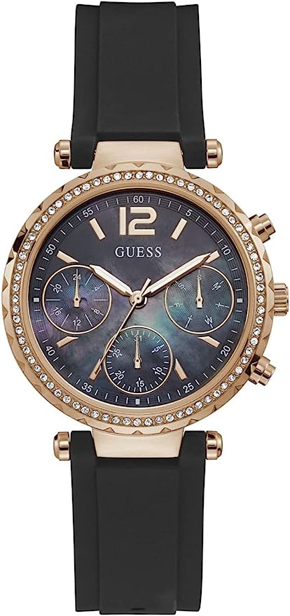 Guess Women's Stainless Steel Quartz Watch with Silicone Strap Women's Watch  GW0113L2 - Dawson Watches