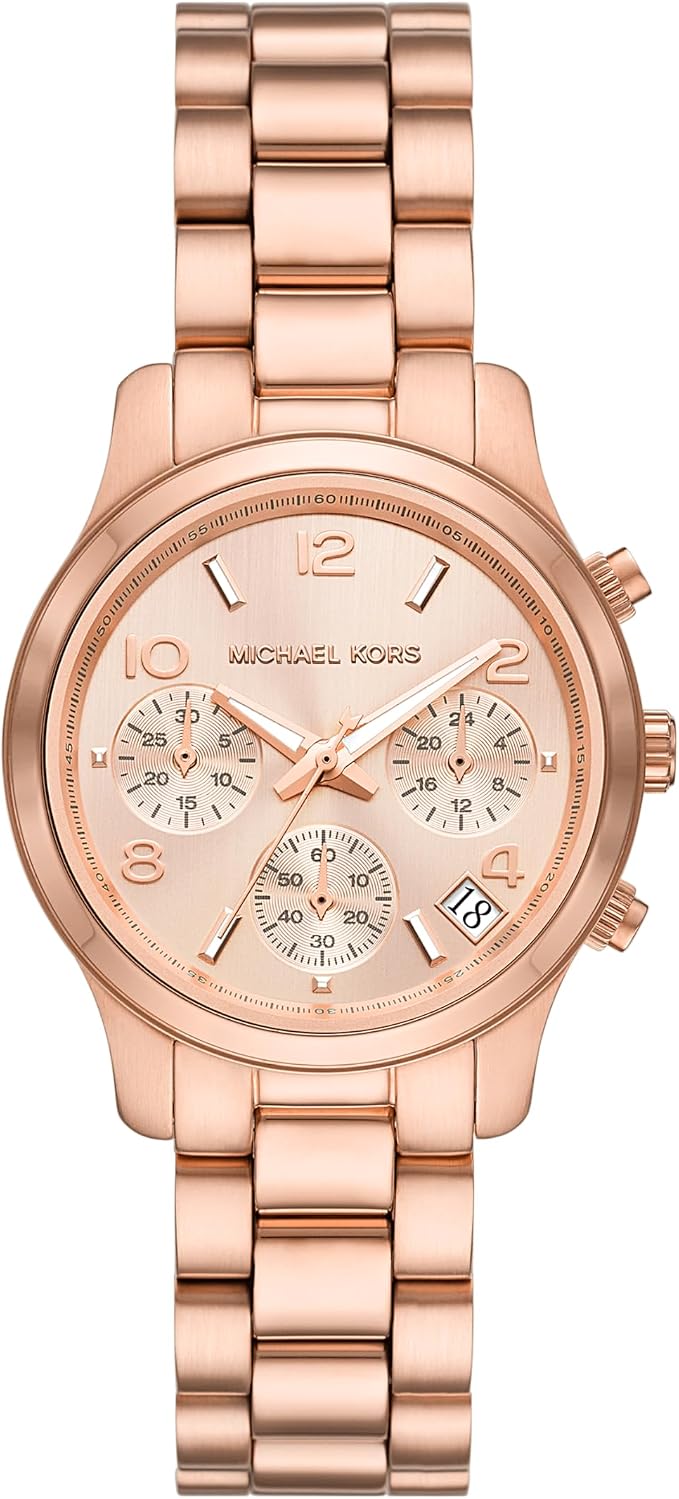 Michael Kors Mini Runway Chronograph Rose-gold Women's Watch - MK7327