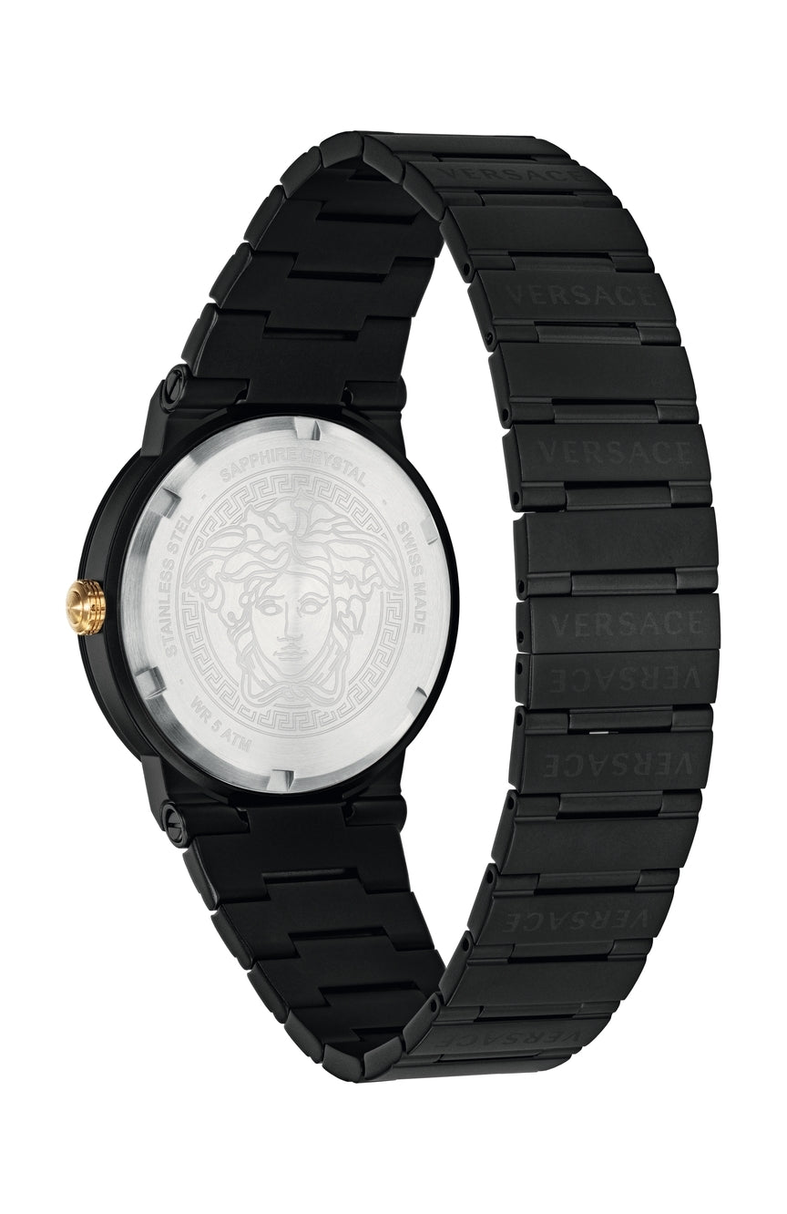 Versace Greca Logo-VI Black Stainless Steel Men's Watch VEVI00620 - Dawson Watches #3