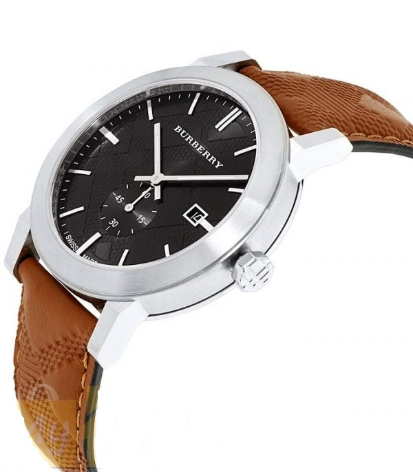 Burberry Men’s Swiss Made Leather Strap Black Dial Men's Watch BU9905 - Dawson Watches #2