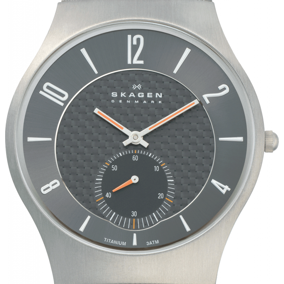 Skagen Grey Titanium Strap and Black/Grey Dial Men's Watch 805XLTTM