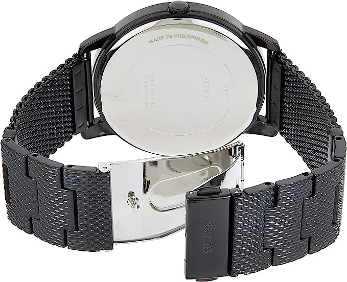 Guess Men's Richmond Black Steel Mesh Strap Black Dial Men's Watch W1263G3 - Dawson Watches #3