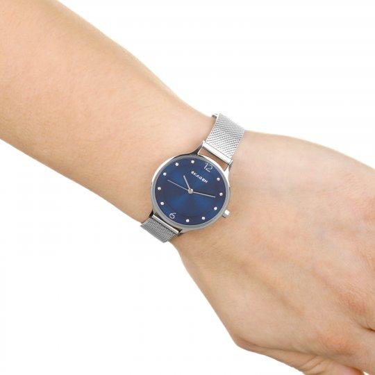 Skagen Anita Blue Dial Stainless Steel Mesh Ladies Watch SKW2307