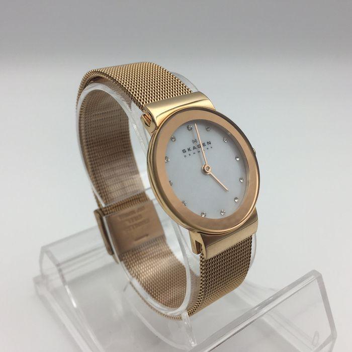 Skagen Freja Rose Gold-tone Stainless Steel Mesh Ladies Watch 358SRRD