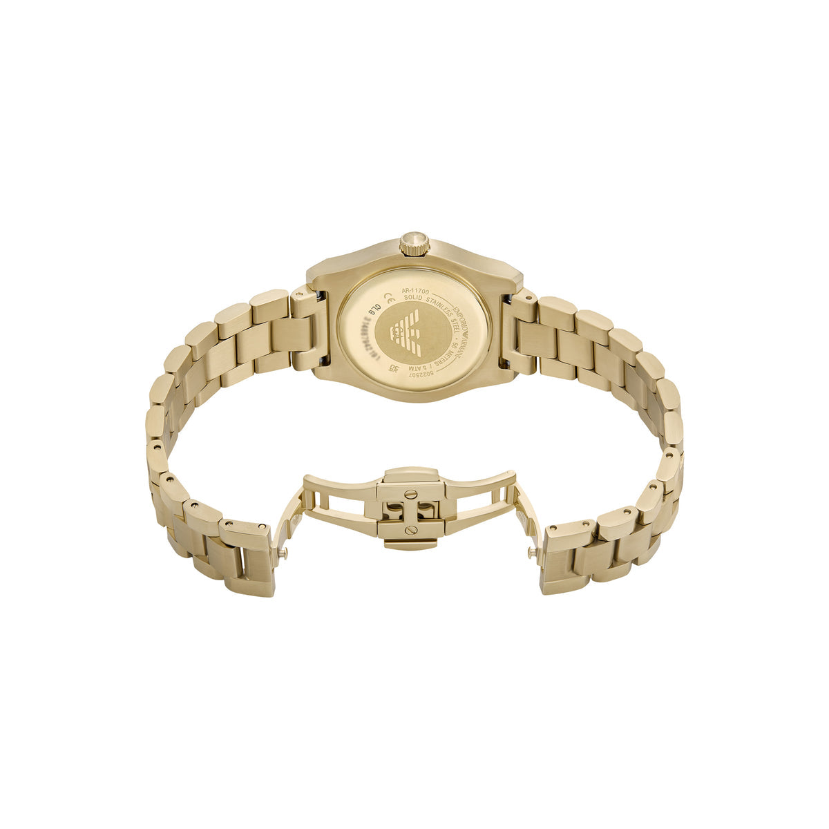 Emporio Armani Three-Hand Gold-Tone Brown Dial Stainless Steel Watch AR11700 AR11700 - Image 4