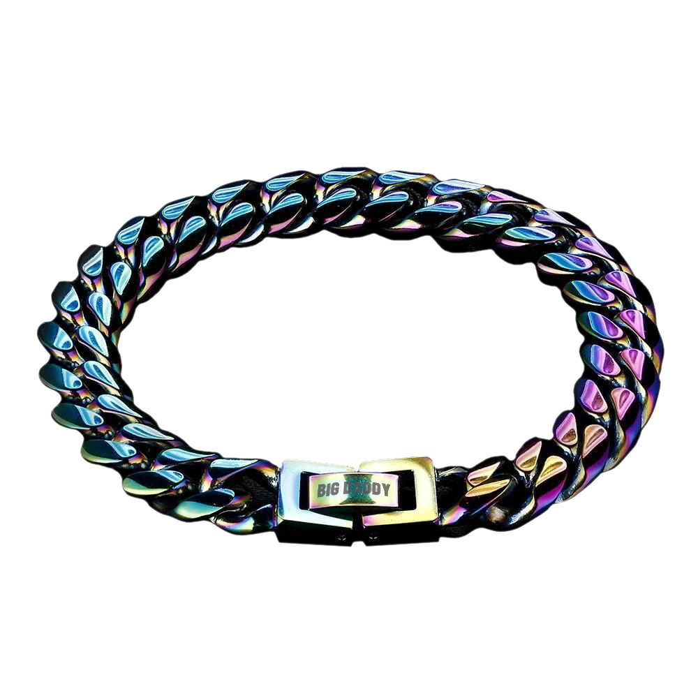 Big Daddy 10mm Rainbow Miami Cuban Link Bracelet