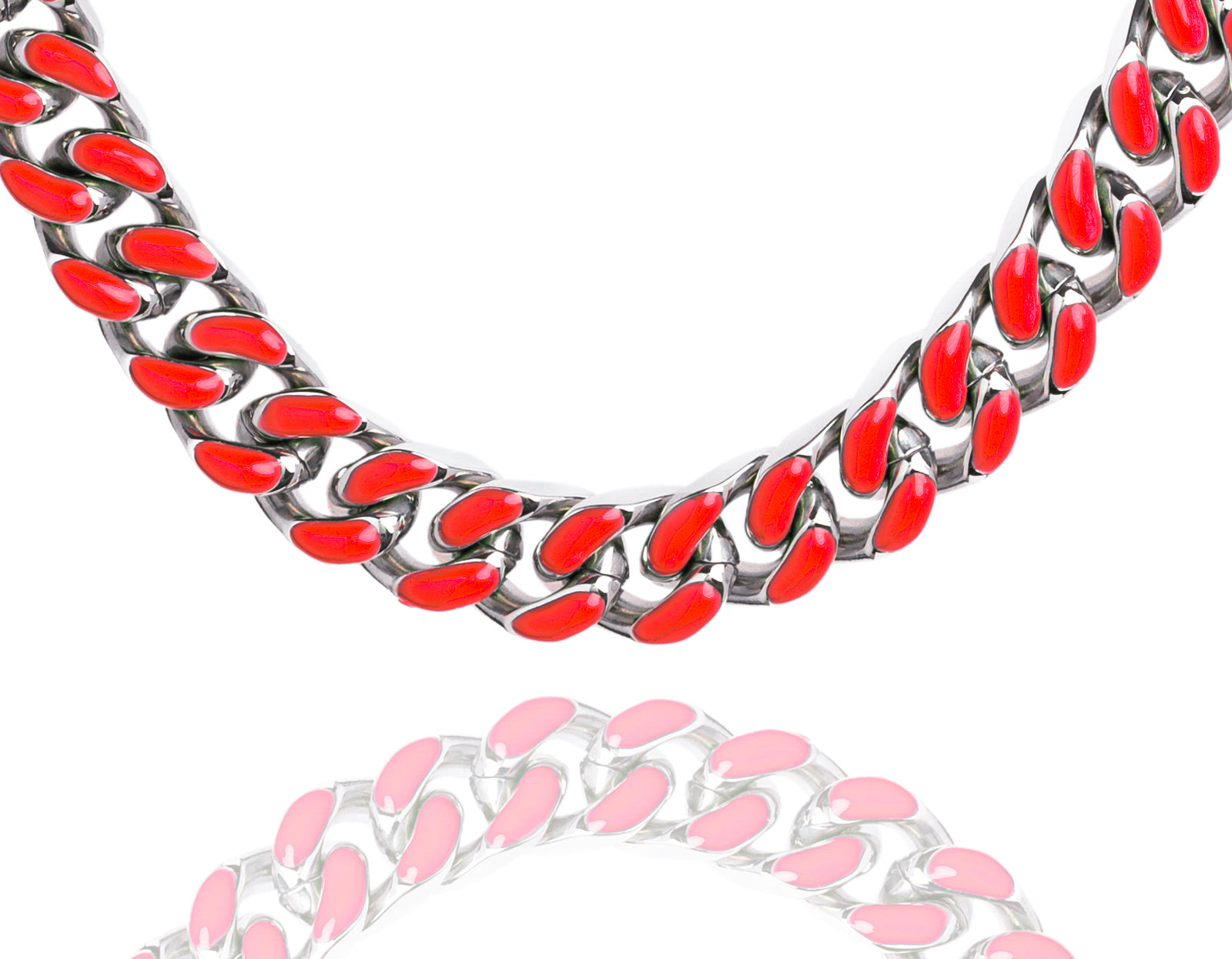 Big Daddy 13MM Enamel Red Steel Cuban Chain