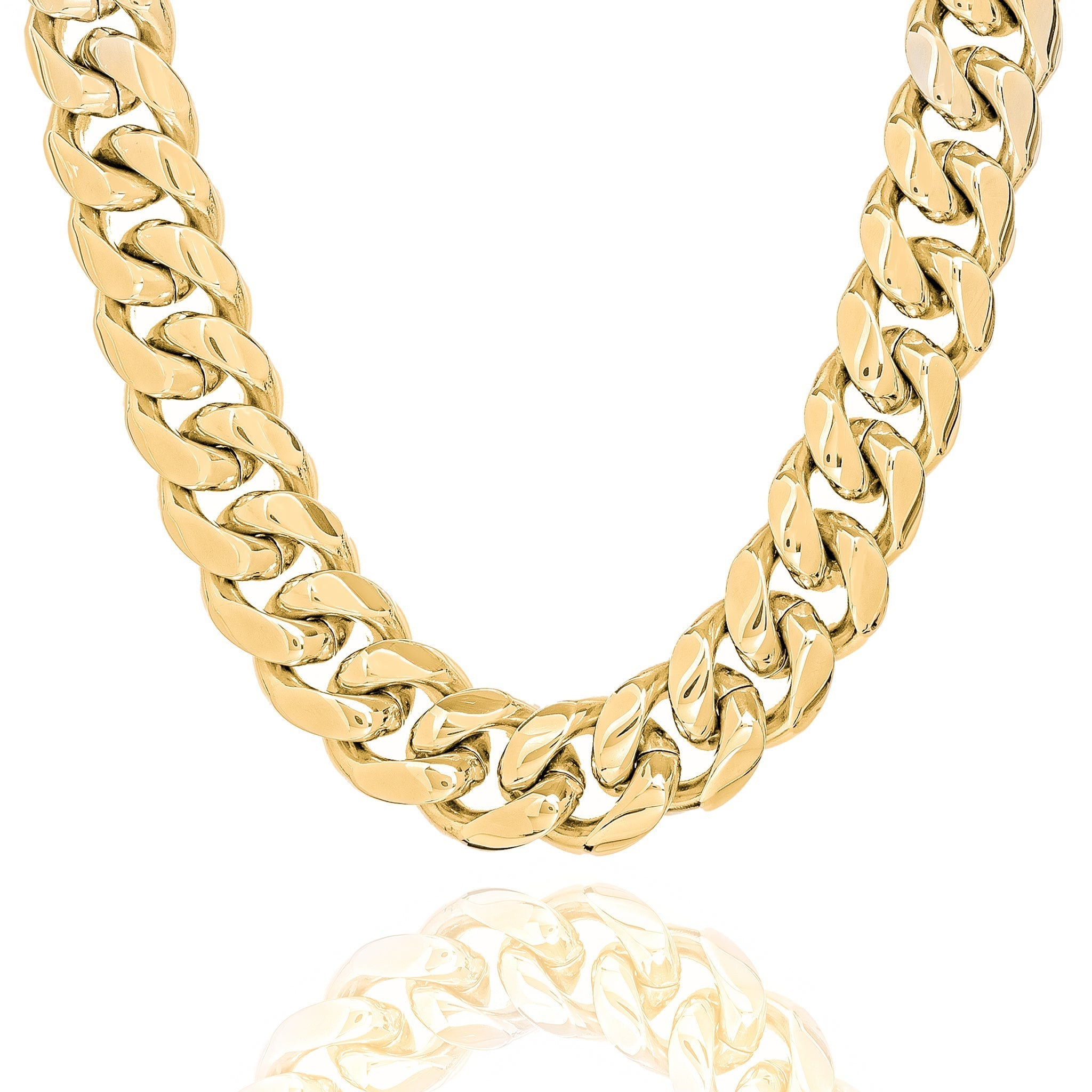 Big Daddy 18MM Cuban Link 18k Gold Chain