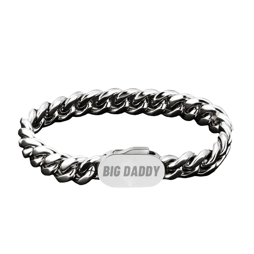 Big Daddy 12mm Cuban Chain Silver Bracelet