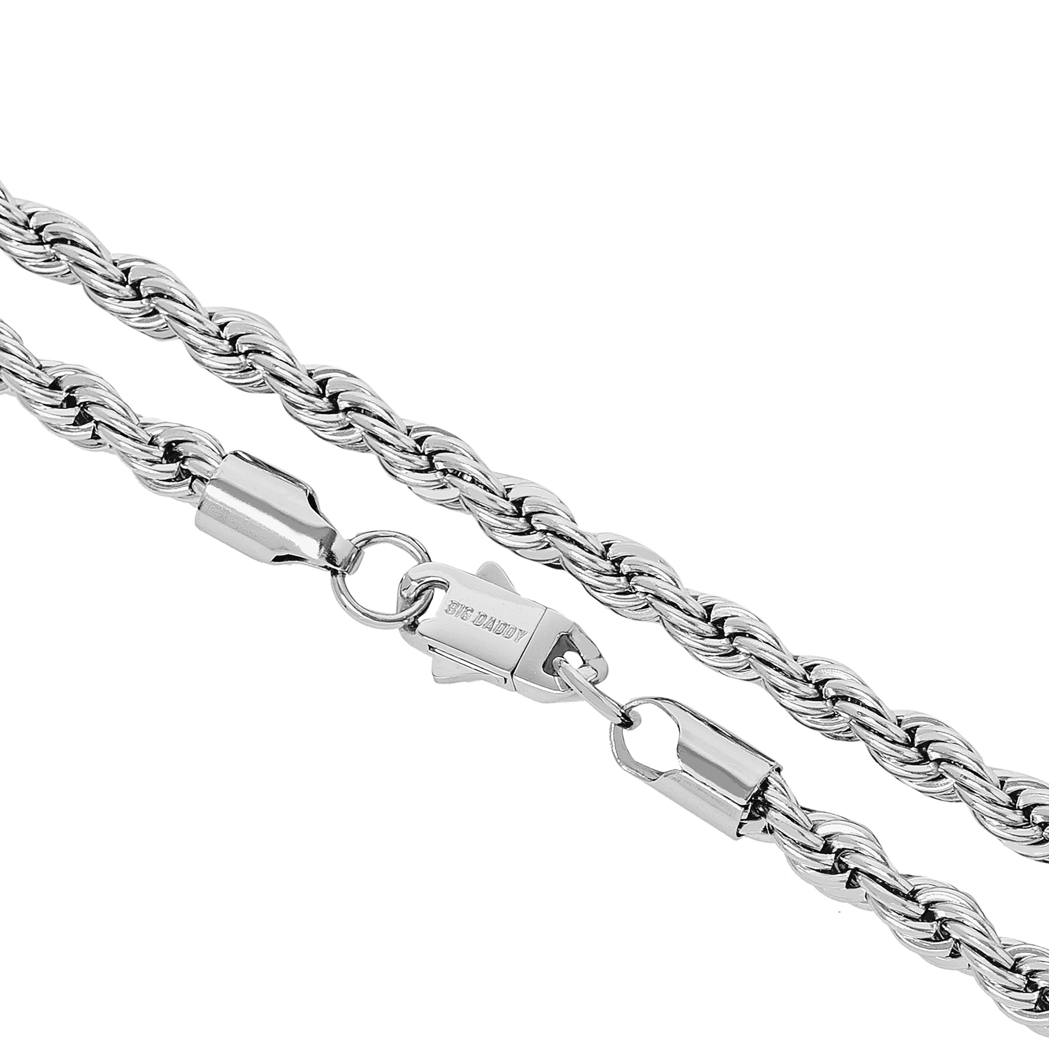 Big Daddy 6MM Silver Steel Rope Chain