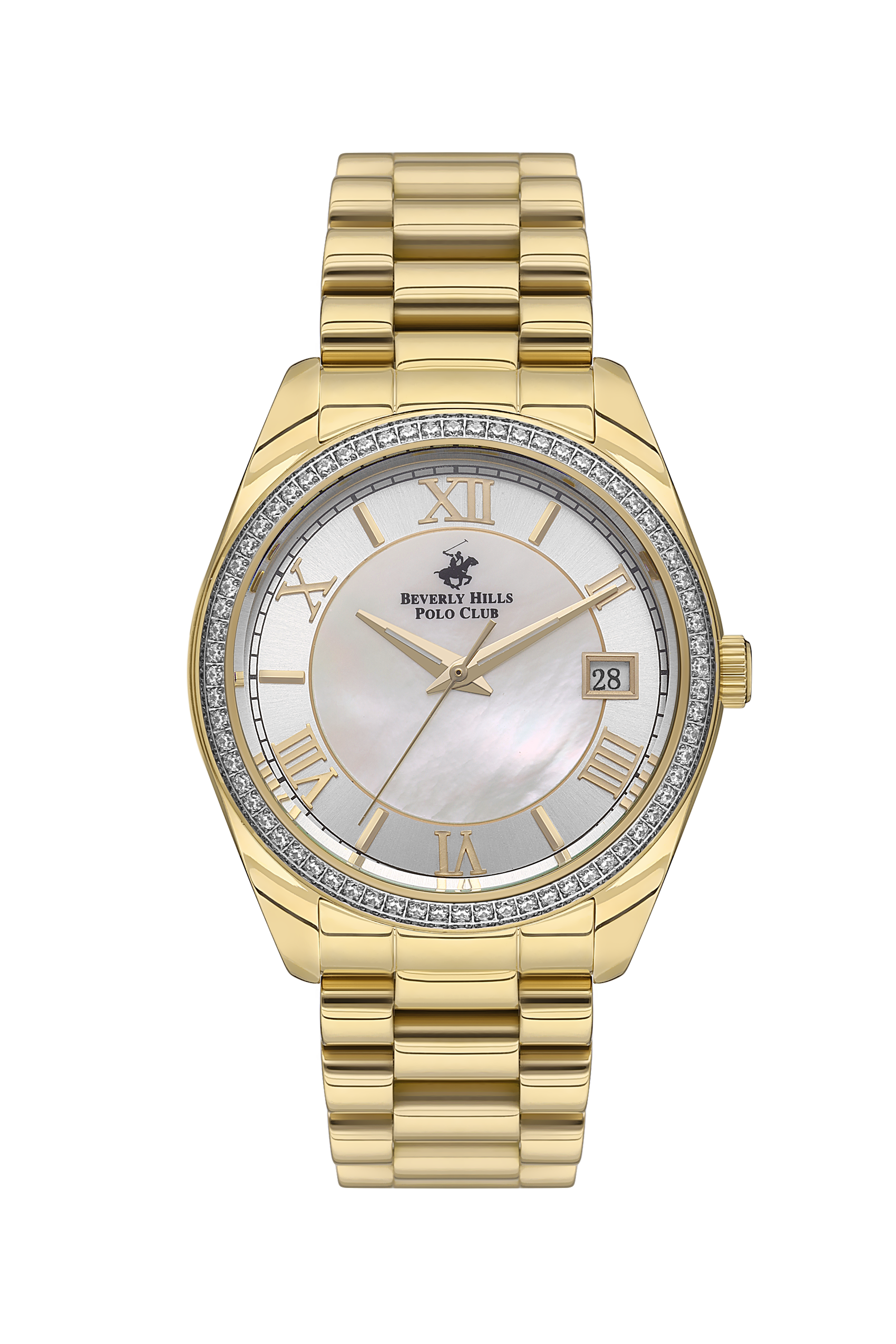 BEVERLY HILLS POLO CLUB Women's 36 MM Gold Analog Stainless Steel Watch – BP3592C.120