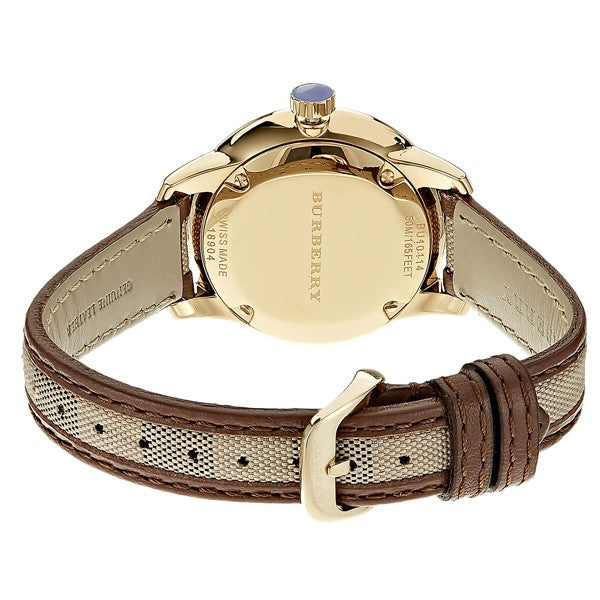 Burberry Women’s Swiss Made Leather Strap Gold Dial Women's Watch BU10114 - Dawson Watches #3