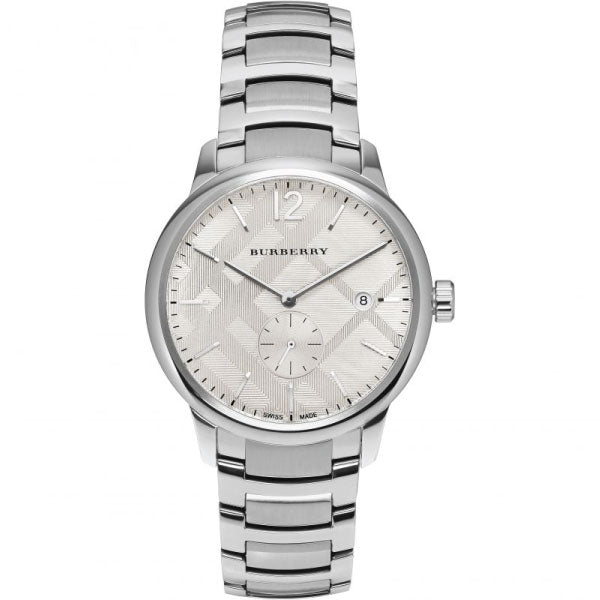 Burberry Men’s Swiss Made Quartz Stainless Steel Silver Dial Men's Watch  BU10004 - Dawson Watches