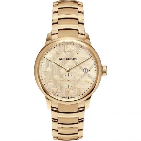 Burberry Men’s Swiss made Stainless Steel Gold Dial Men's Watch  BU10006 - Dawson Watches