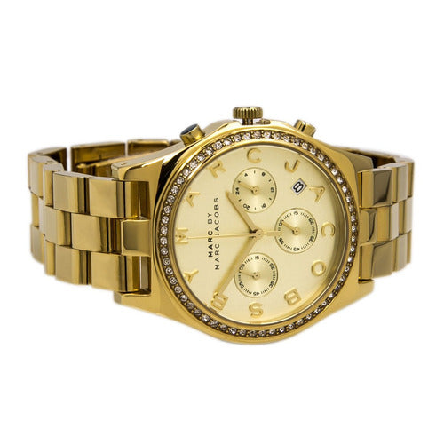 Marc by Marc Jacobs Henry Chronograph Champagne Dial Gold-plated Ladie