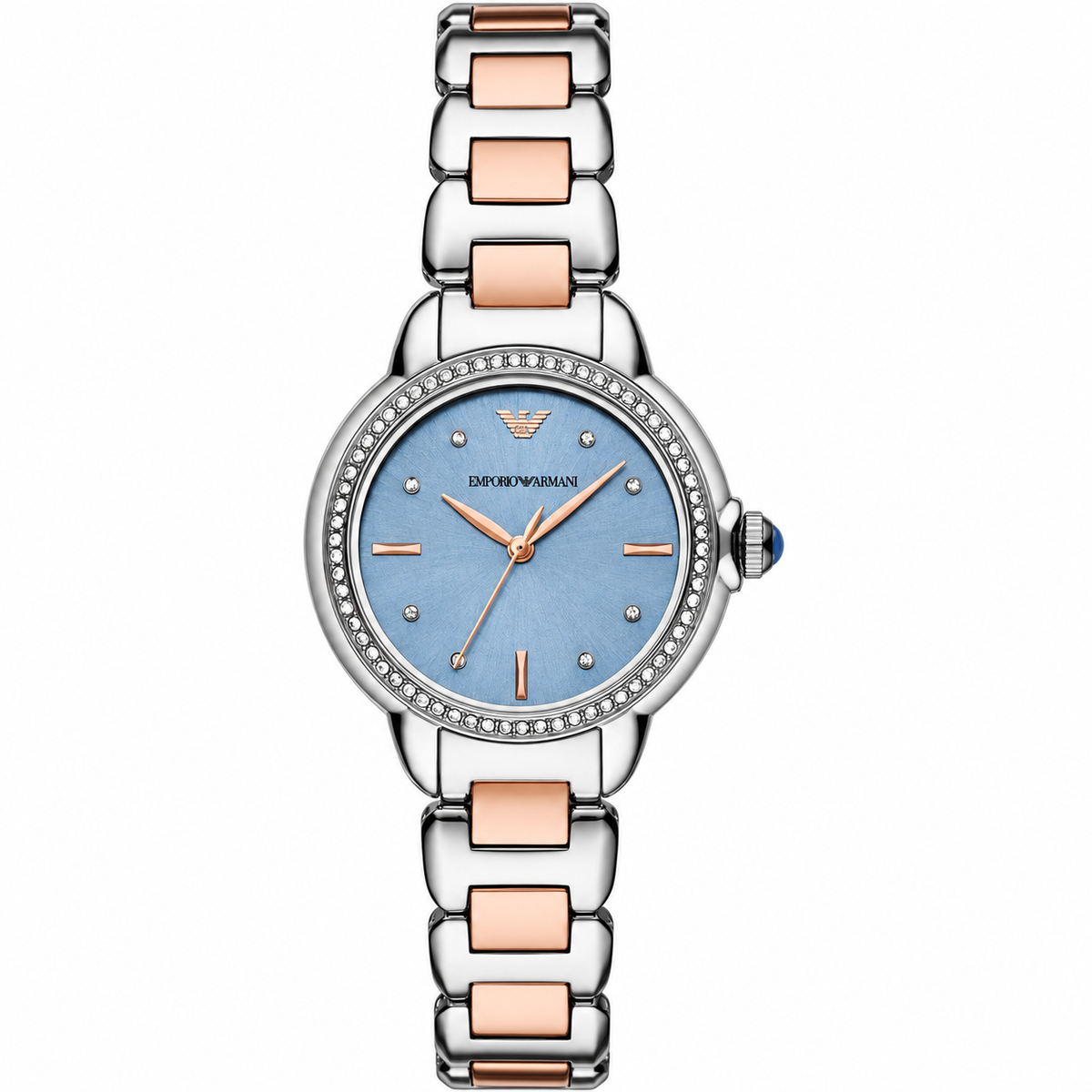 Emporio Armani Mia Blue Sunray Dial Two-tone Women's Watch - AR11597